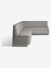 Chunky Weave Mid Grey Anderson Storage Right Hand Dining Bench - Image 7 of 11