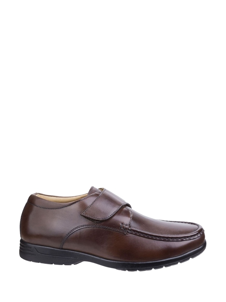 Fleet & Foster Fred Dual Fit Brown Moccasins - Image 1 of 4