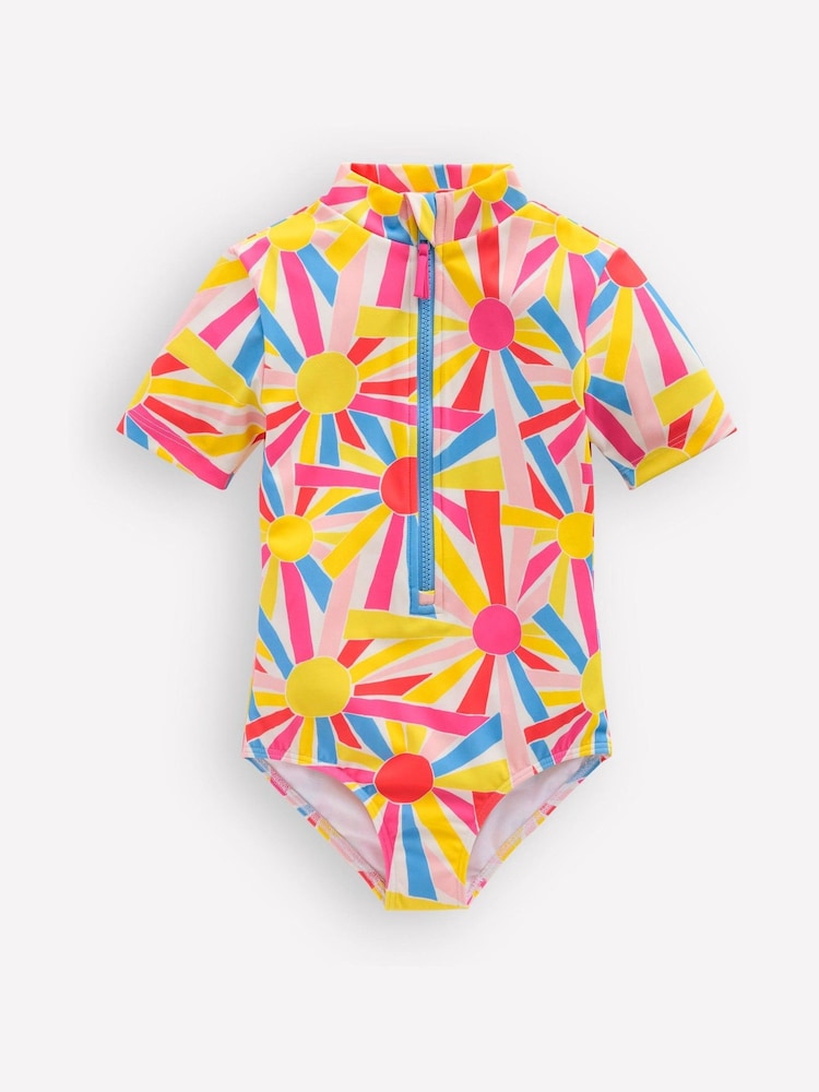 Boden Cream Short Sleeve Swimsuit - Image 1 of 3