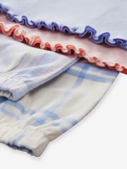 Pink/Blue Swan/Bow 2 Pack 100% Cotton Woven Bottoms Pyjamas (9mths-10yrs) - Image 10 of 10