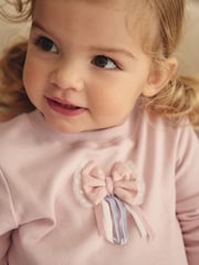 Pink/Blue Swan/Bow 2 Pack 100% Cotton Woven Bottoms Pyjamas (9mths-10yrs) - Image 5 of 10