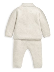 Mamas & Papas 2 Piece Oatmeal 100% Cotton Knit Set - Image 2 of 4