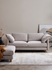 Barker and Stonehouse Brown Larkin Boucle 3 Seater Sofa - Image 1 of 6