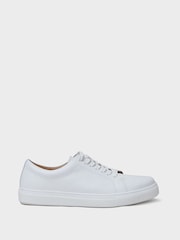 Crew Clothing White Leather Trainers - Image 3 of 4
