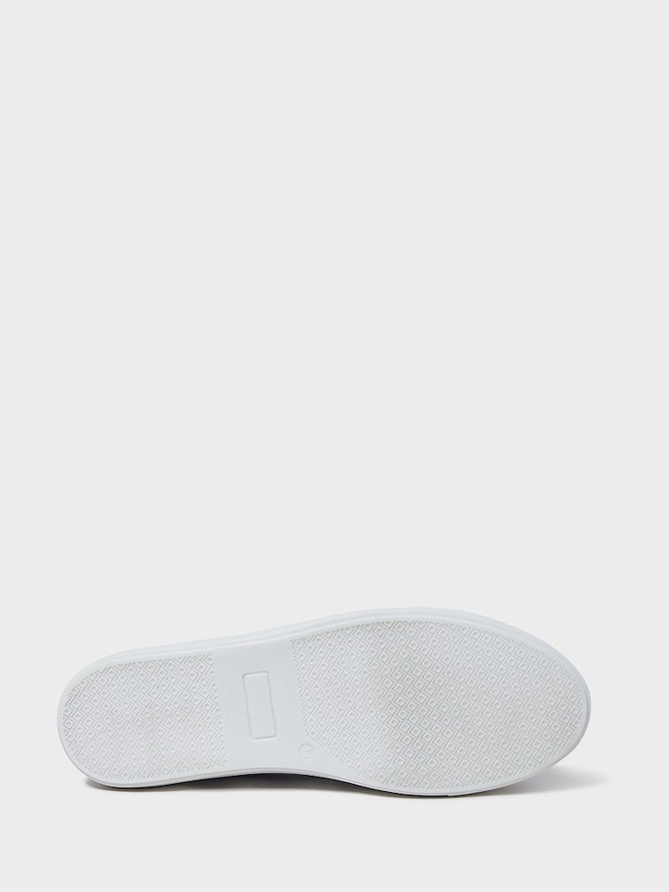 Crew Clothing White Leather Trainers - Image 4 of 4