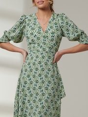 Jolie Moi V-Neck High Low Midi Dress - Bild 3 von 7