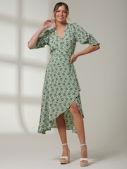 Jolie Moi V-Neck High Low Midi Dress - Bild 4 von 7