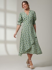 Jolie Moi V-Neck High Low Midi Dress - Bild 5 von 7