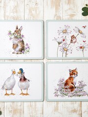 Wrendale White Designs Wildflowers Placemats 30.5x23cm Set of 4 - Image 1 of 7