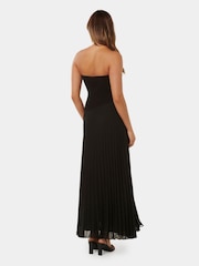 Forever New Black Capri Strapless Pleated Midi Dress - Image 4 of 4