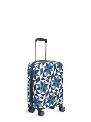 Radley London Blue Marquetry Radley 4 Wheel Carry On Bag - Image 1 of 5