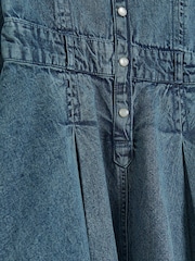 River Island Blue Girls Kilt Shirt Dress - Image 3 of 3
