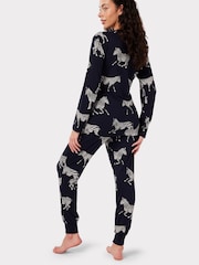 Conjunto de pijama clásico de cebra azul marino de Chelsea Peers - Imagen 5 de 5