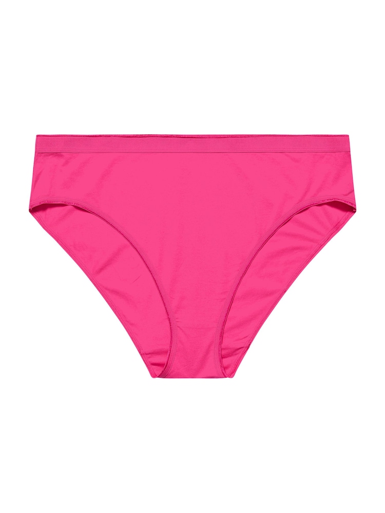 Yours Curve Pink Leopard Print High Leg Knickers 5 Pack - Image 5 of 5