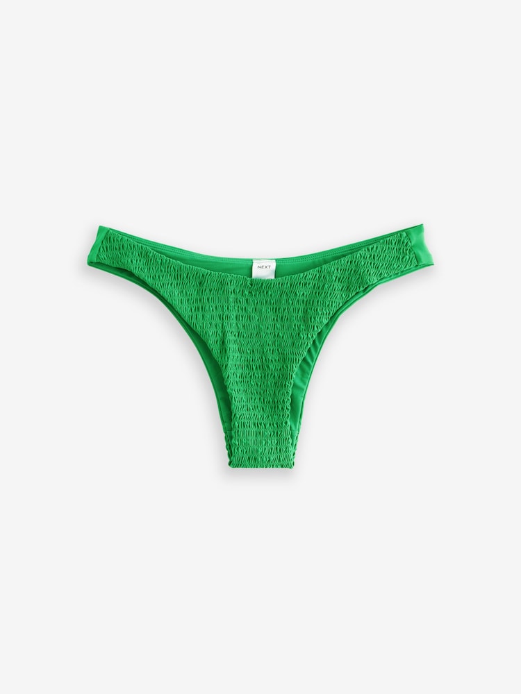 Green Brazilian Shirred Bikini Bottoms - Image 5 of 5