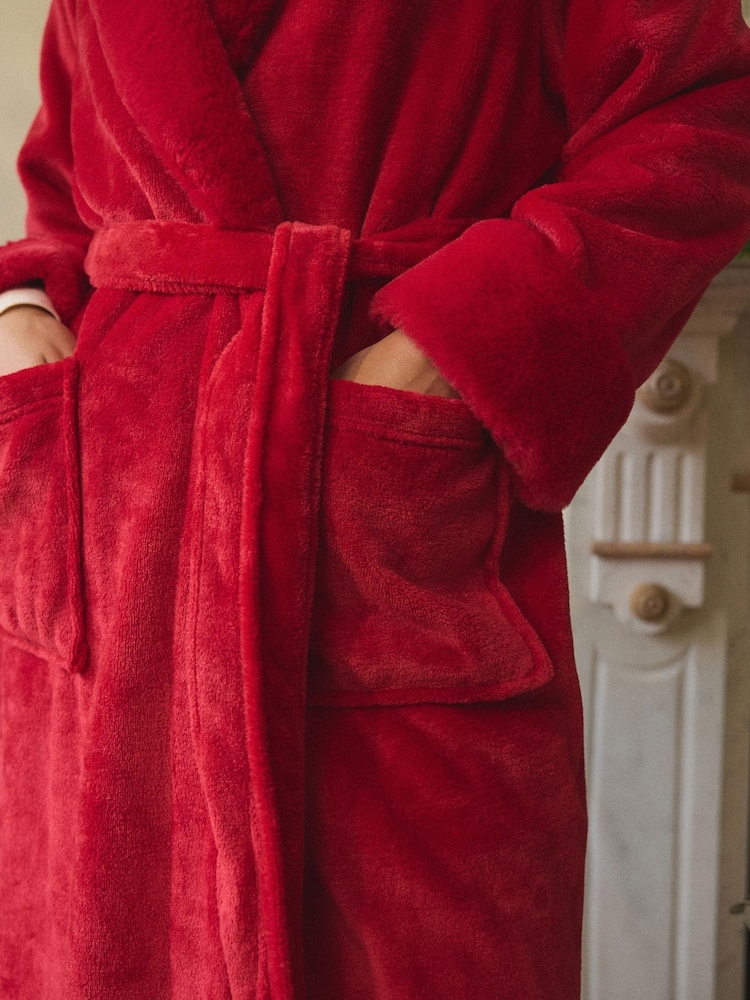 Red Supersoft Dressing Gown - Image 6 of 6