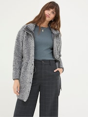 FatFace Hadley Grey Fleece Jacket - Image 1 of 7