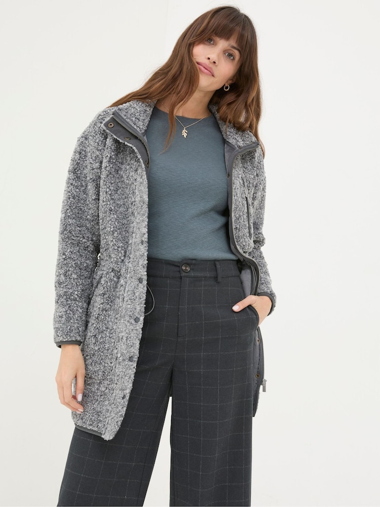 FatFace Hadley Grey Fleece Jacket - Image 1 of 7