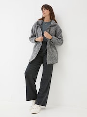 FatFace Hadley Grey Fleece Jacket - Image 3 of 7