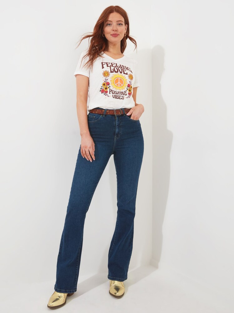Joe Browns White Positive Vibes Affirmation Slogan Crew Neck Graphic T-Shirt - Image 2 of 5
