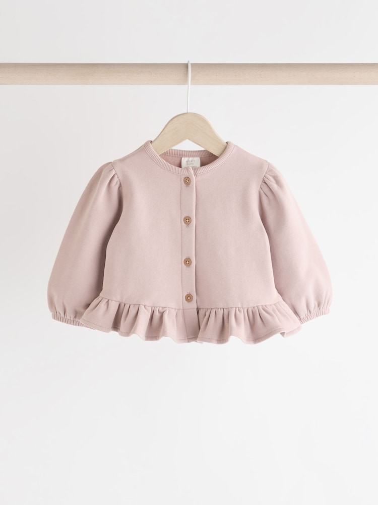 Mauve vijolična - Frill Hem dojenček Pulover & hlače Set - Slika 2 iz 12 Mauve vijolična - Frill Hem dojenček Pulover & hlače Set - Slika 2 iz 12