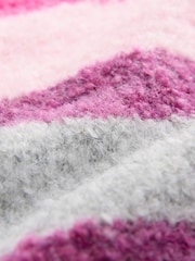 Pink Stripe Boucle Knitted Crew Neck Jumper - Image 7 of 7