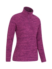 Mountain Warehouse Dark Purple Womens Snowdon Melange Fleece - Image 2 of 4