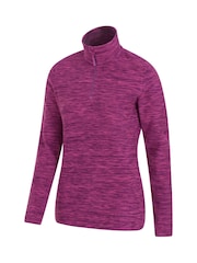 Mountain Warehouse Dark Purple Womens Snowdon Melange Fleece - Image 3 of 4