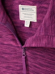 Mountain Warehouse Dark Purple Womens Snowdon Melange Fleece - Image 4 of 4