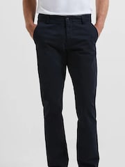 French Connection Blue Stretch Chino Trousers - Image 1 of 4