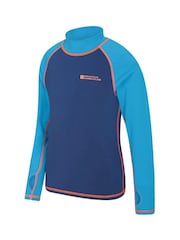 Mountain Warehouse Blue Kids Long Sleeved Rash Vest - Image 3 of 4