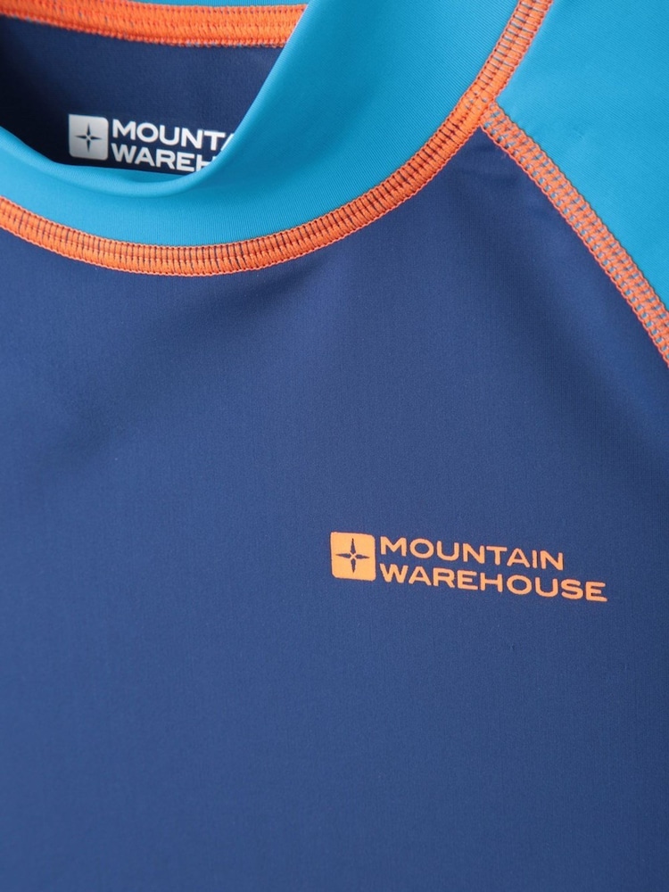 Mountain Warehouse Blue Kids Long Sleeved Rash Vest - Image 4 of 4