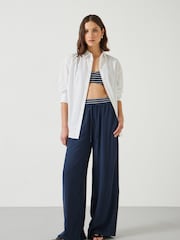 Hush Blue Lyra Tie Waist Trousers - Image 1 of 5