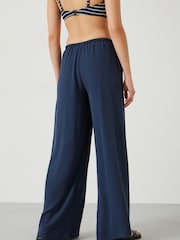 Hush Blue Lyra Tie Waist Trousers - Image 3 of 5