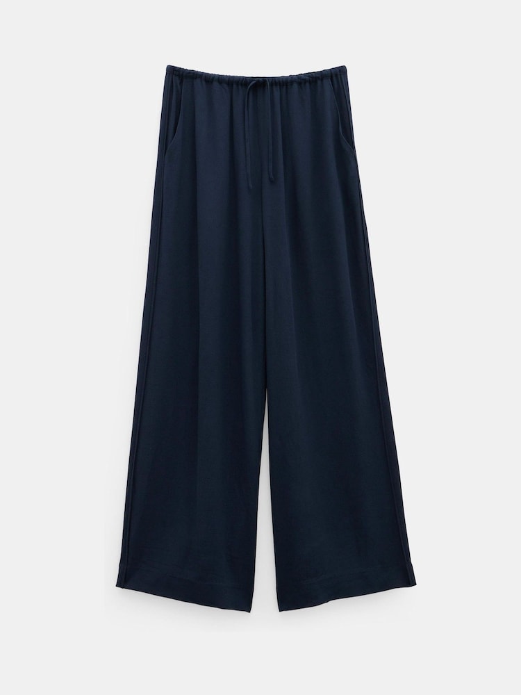 Hush Blue Lyra Tie Waist Trousers - Image 5 of 5