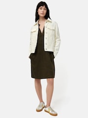 Jigsaw Green 100% Linen Smocked T-Shirt Dress - Image 6 of 6