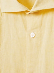Reiss Melon Ruban Linen Button-Through Shirt - Image 6 of 6