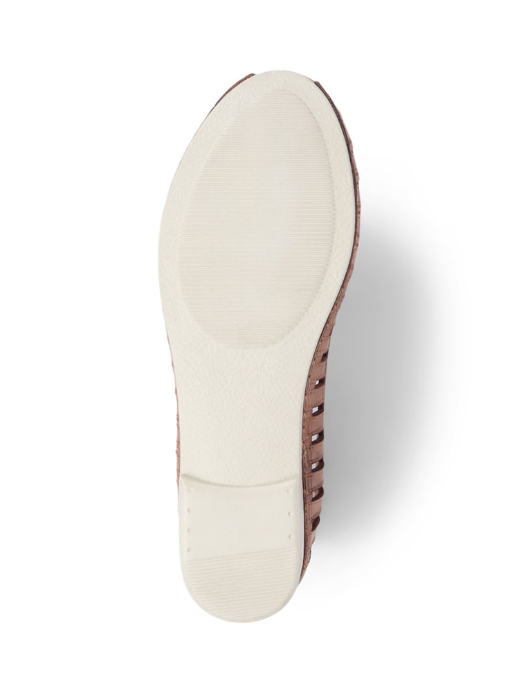 Pavers Natural Pavers Leather Open Toe Ballet Flats - Image 6 of 6