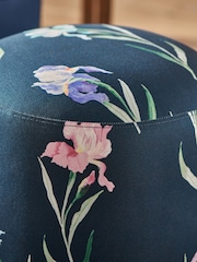 Laura Ashley Hawling Irises Midnight Seaspray Navy Denford Stool - Image 2 of 6
