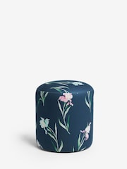 Laura Ashley Hawling Irises Midnight Seaspray Navy Denford Stool - Image 3 of 6