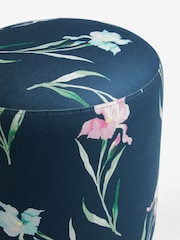 Laura Ashley Hawling Irises Midnight Seaspray Navy Denford Stool - Image 4 of 6