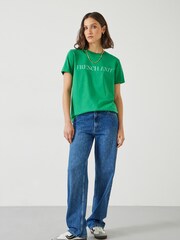 Hush Green French Exit 100% Cotton T-Shirt - Image 2 of 5