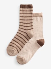 Brown Thermal Ankle Socks 2 Pack - Image 3 of 5
