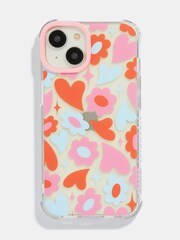Skinnydip Groovy Flower Heart London 14 Pro Case - Image 1 of 4