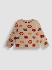 JoJo Maman Bébé Natural Safari Heads Jumper - Image 1 of 3
