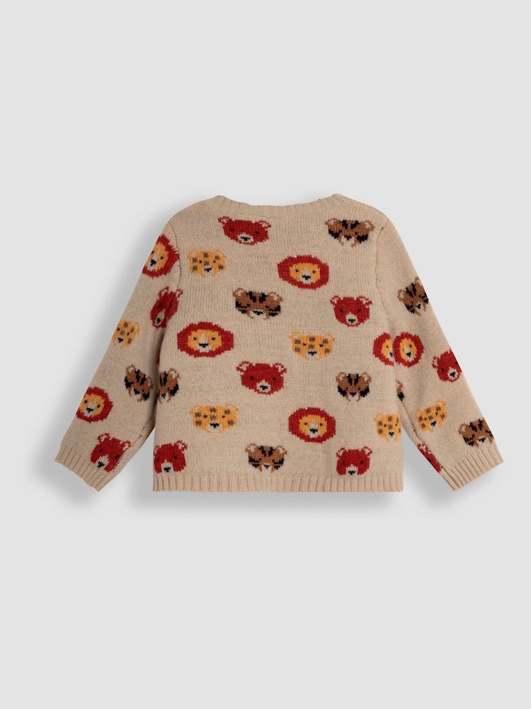 JoJo Maman Bébé Natural Safari Heads Jumper - Image 2 of 3