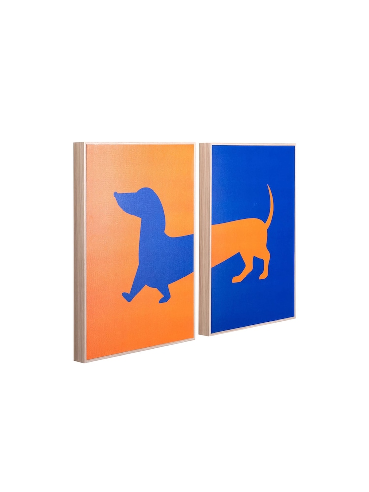 pt, Set of 2 Blue/Orange Dachshund Wall Art Set - Image 3 of 3