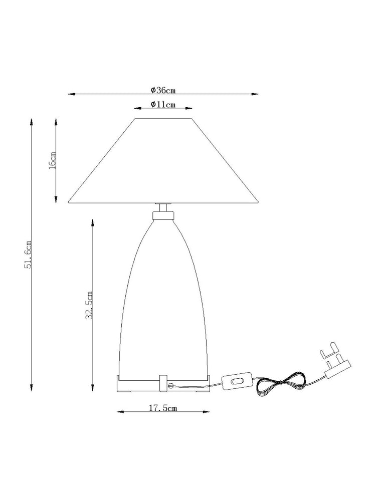 Brushed Chrome Derwent Table Lamp - Image 5 of 5