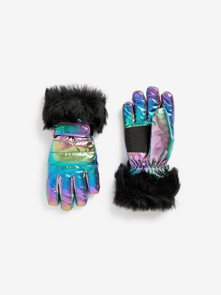 Metallic Ski Gloves (3-16yrs) - Image 1 of 4