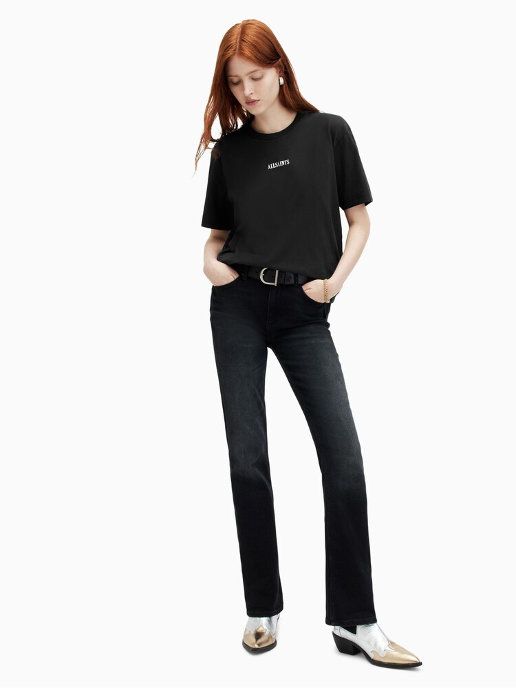 AllSaints Black Fortuna BF T-Shirt - Image 4 of 7